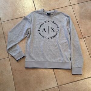 Armani Exchange Light Gray Crewneck Sweater